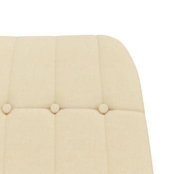 Schaukelsessel mit Hocker Creme Stoff