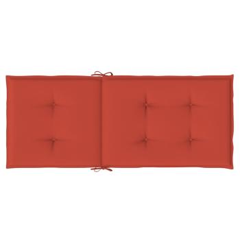 ARDEBO.de - Hochlehner-Auflagen 4 Stk. Melange Rot 120x50x4 cm Stoff
