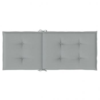 Hochlehner-Auflagen 2 Stk. Melange Hellgrau 120x50x4 cm Stoff