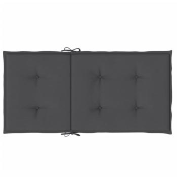 Niedriglehner-Auflagen 6 Stk Melange Anthrazit 100x50x4cm Stoff