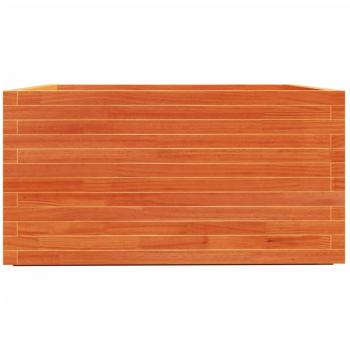 Pflanzkübel Wachsbraun 90x90x49,5 cm Massivholz Kiefer