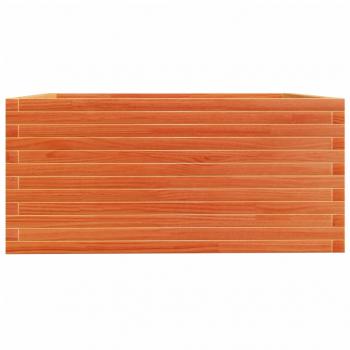 Pflanzkübel Wachsbraun 100x100x49,5 cm Massivholz Kiefer
