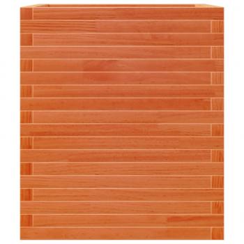 Pflanzkübel Wachsbraun 60x60x68,5 cm Massivholz Kiefer
