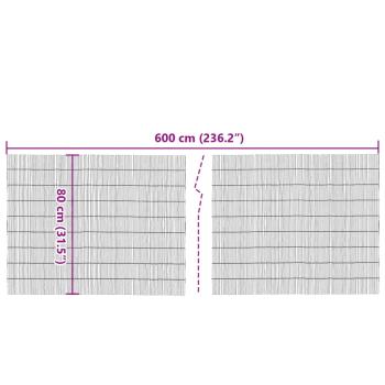 Gartenzaun 600x80 cm Schilf