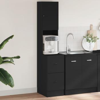 ARDEBO.de - Küchenschrank Schwarz 35x50x180 cm Holzwerkstoff