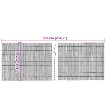 Gartenzaun 600x90 cm Schilf