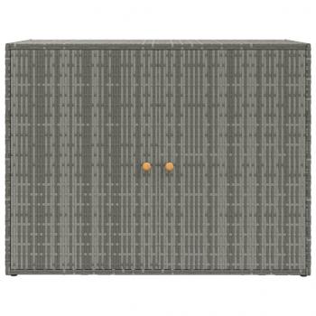 Gartenschrank Grau 100x55,5x80 cm Poly Rattan