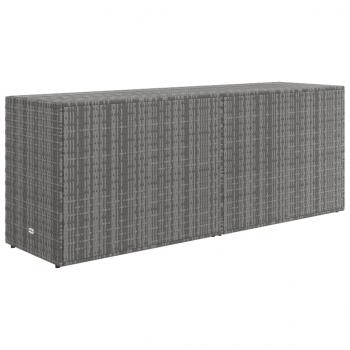 Gartenschrank Grau 198x55,5x80 cm Poly Rattan