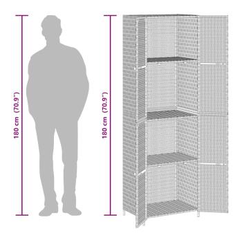 Gartenschrank Schwarz 59x40x180 cm Poly Rattan