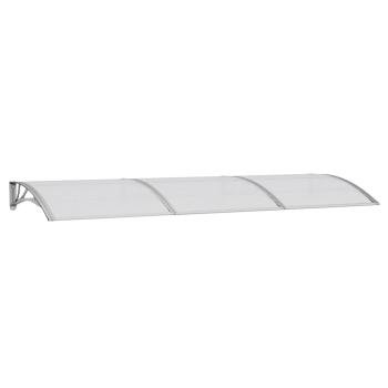 Türvordach Grau 300x100 cm Polycarbonat