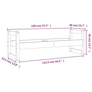 Reifenregal 120x40x40 cm Massivholz Kiefer