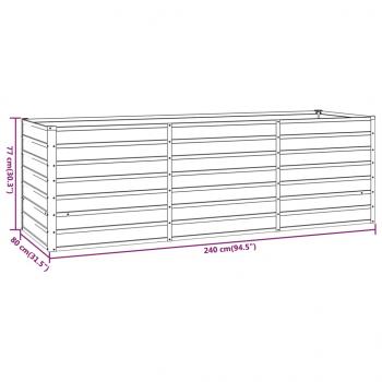 Hochbeet Rostig 240x80x77 cm Cortenstahl