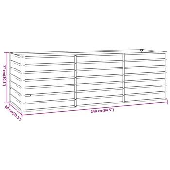 Hochbeet Rostig 240x80x77 cm Cortenstahl