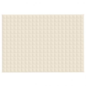 Gewichtsdecke Hellcreme 155x220 cm 11 kg Stoff