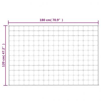 Gewichtsdecke Hellcreme 120x180 cm 9 kg Stoff