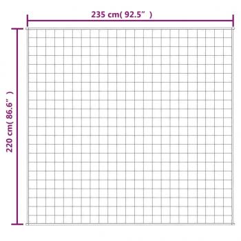 Gewichtsdecke Hellcreme 220x235 cm 11 kg Stoff