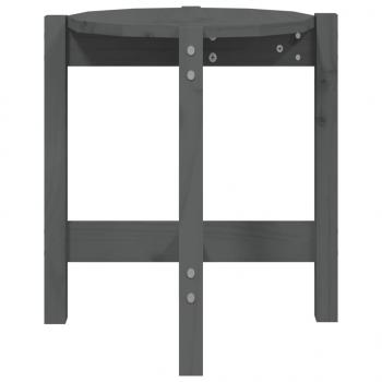 Couchtisch Grau Ø 42,5x45 cm Massivholz Kiefer