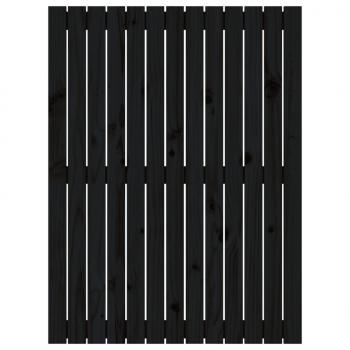 Wand-Kopfteil Schwarz 82,5x3x110 cm Massivholz Kiefer