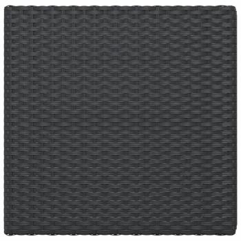 ARDEBO.de - Bistrotisch Klappbar Schwarz 55x54x71 cm Poly Rattan