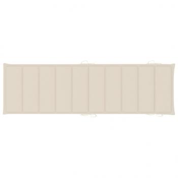 Sonnenliegen-Auflage Creme 186x58x3 cm Oxford-Gewebe