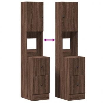 Küchenschrank Braun Eichen-Optik 35x50x180 cm Holzwerkstoff