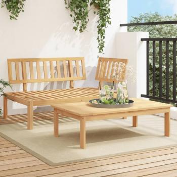 ARDEBO.de - 2-tlg. Garten-Sofagarnitur aus Paletten Massivholz Akazie