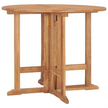 ARDEBO.de - Klappbarer Garten-Esstisch Ø90x75 cm Massivholz Teak