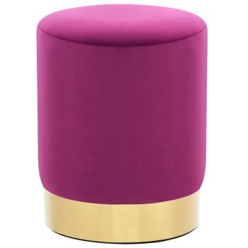 ARDEBO.de - Hocker Lila und Golden Samt