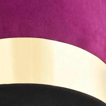 Hocker Lila und Golden Samt
