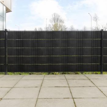 ARDEBO.de - Balkon-Sichtschutze 5 Stk. Schwarz 255x19 cm Poly Rattan