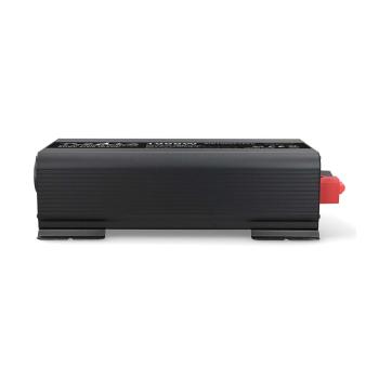Power Inverter reine Sinus-Wellen | Eingangsspannung: 24 V DC | Geräteausgangsanschluss: Type F (CEE 7/3) / USB-A / 1x USB-C? | 230 V AC 50 Hz | 1000 W | Spitzenleistung: 2000 W | Schraubklemme | Reine Sinuswelle | Düse | Schwarz