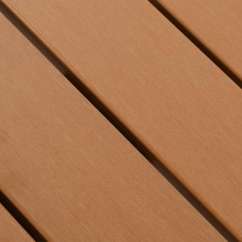 ARDEBO.de - Gartentisch Silbern 60x60x70 cm Aluminium und WPC