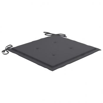 Gartenstuhl-Kissen 4 Stk. Anthrazit 50x50x3 cm Oxford-Gewebe