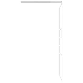 Duschwand für Walk-In Dusche 90x195 cm ESG-Glas Weiß