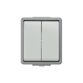 ARDEBO.de Siemens DELTA fläche Serienschalter IP44, AP, dgr/hgr, 10A, 250V, 66x75mm (5TA4705)