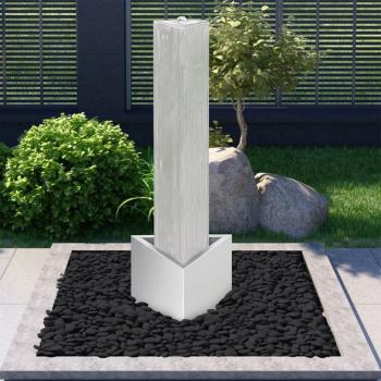 ARDEBO.de - Gartenbrunnen Silbern 37,7x32,6x110 cm Edelstahl