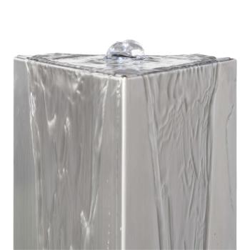 Gartenbrunnen Silbern 37,7x32,6x110 cm Edelstahl