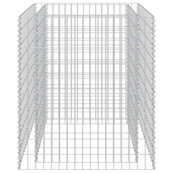 Gabionen-Hochbeet Verzinkter Stahl 90×90×100 cm