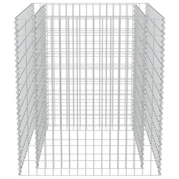 Gabionen-Hochbeet Verzinkter Stahl 90×90×100 cm