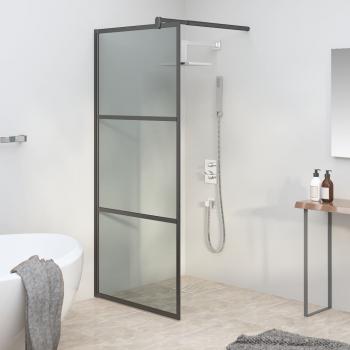 ARDEBO.de - Duschwand für Walk-In Dusche 80x195 cm Dunkel ESG Glas Schwarz