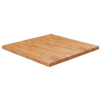 ARDEBO.de - Tischplatte Quadratisch Hellbraun 90x90x4cm Behandelte Eiche