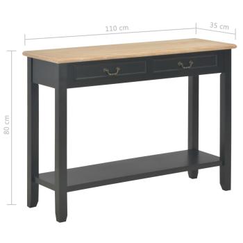 Konsolentisch Schwarz 110 x 35 x 80 cm Holz