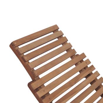 Klappbare Sonnenliegen 2 Stk. Massivholz Teak