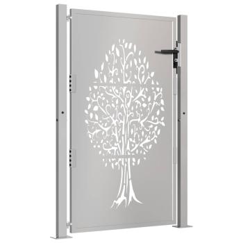 Gartentor 105x155 cm Cortenstahl Baum-Design