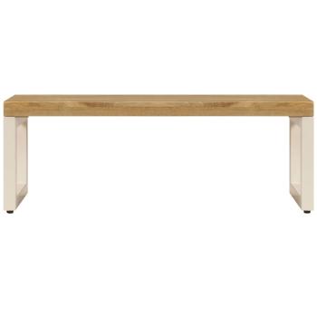 Couchtisch 100x50x35 cm Mango Massivholz und Stahl
