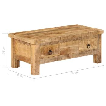 Couchtisch 90 x 45 x 35 cm Massivholz Mango