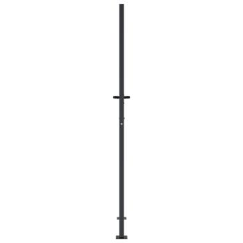 Gartentor Anthrazit 105x180 cm Stahl Bambus-Design