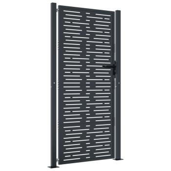 Gartentor Anthrazit 105x180 cm Stahl Quadratisches Design