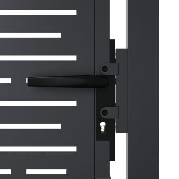 Gartentor Anthrazit 100x175 cm Stahl Quadratisches Design
