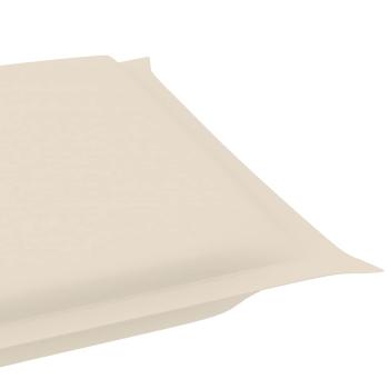 Sonnenliege mit Auflage Grau Massivholz Akazie